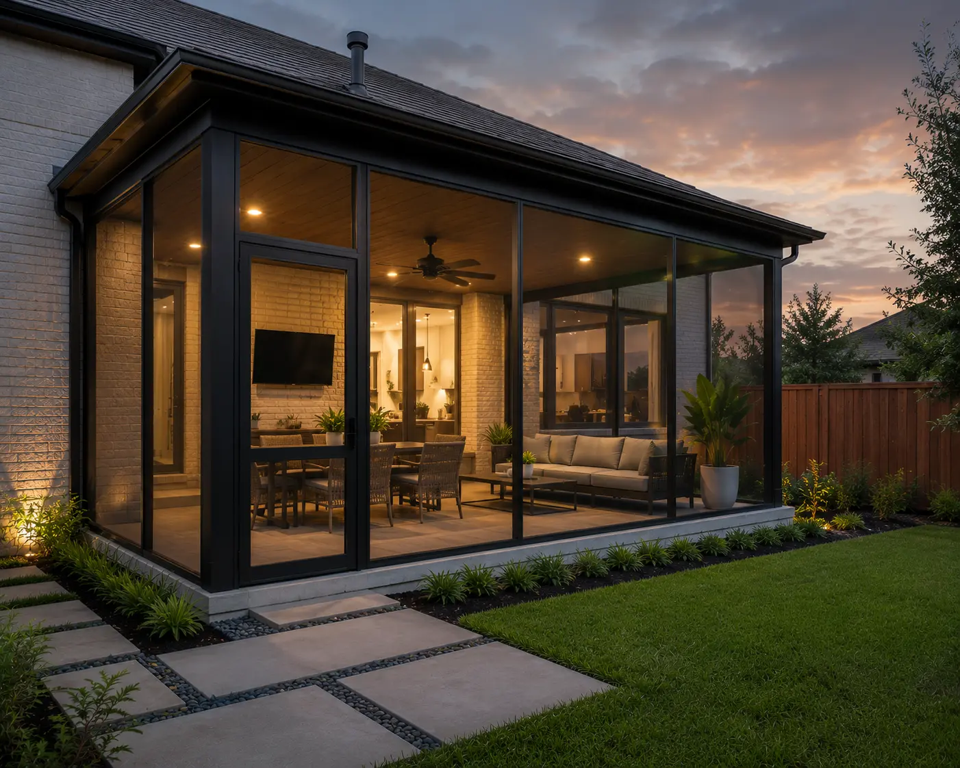 Screened outdoor room