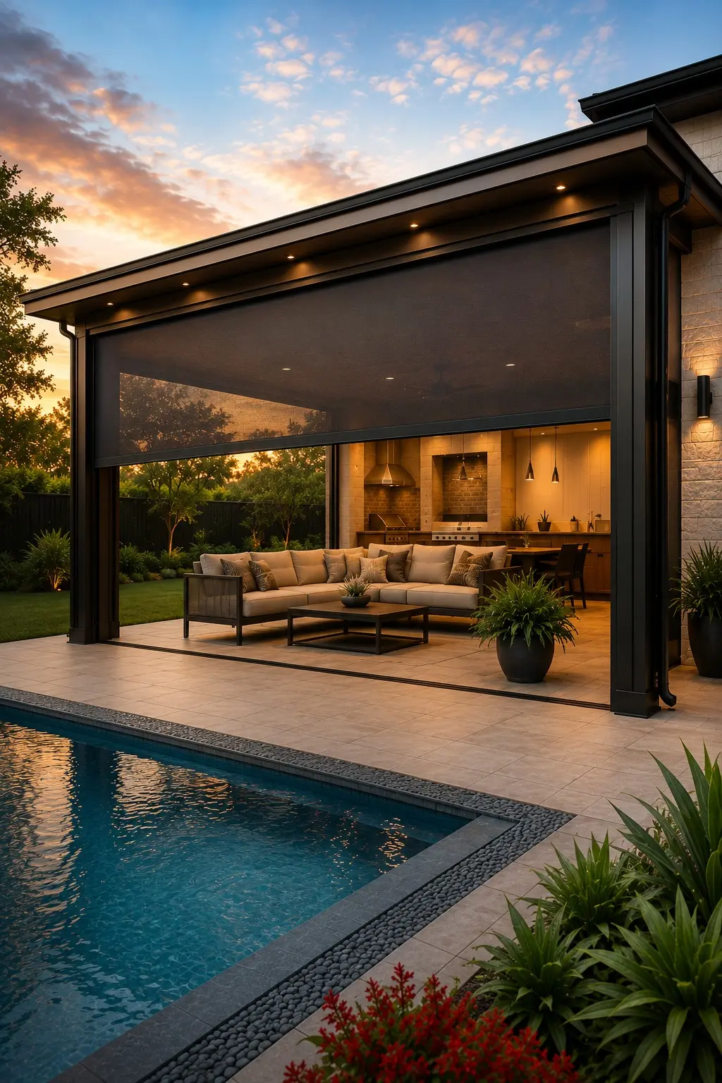 Motorized screen patio project